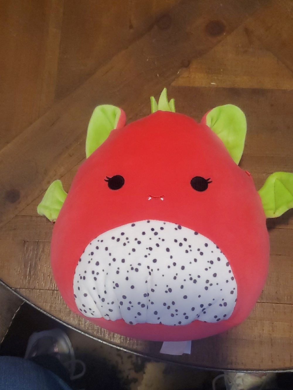 Squishmallows Red Dragonfruit Plush with Lime Green Accents